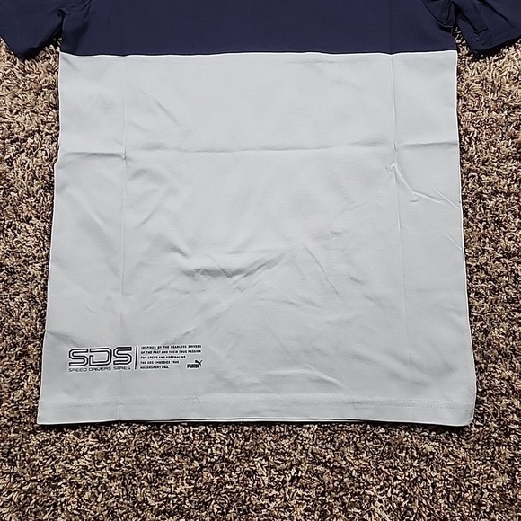 Red Bull Puma Mens Crew Neck T-Shirt Racing Team Logo Size Small Red Gray Blue - Picture 5 of 11